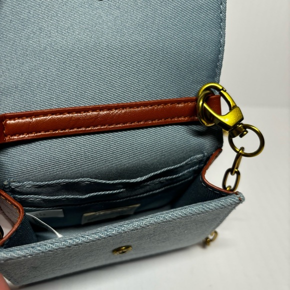 Denim Crossbody Chain Shoulder Bag - Picture 4 of 6